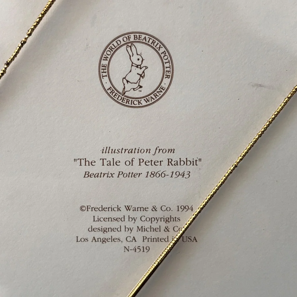 Vintage 1994 Peter Rabbit Beatrix Potter 10 Note Cards &‎ Envelopes Michel & Co